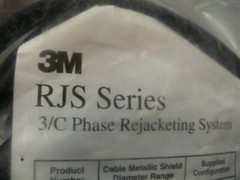3M RJS Series 3/C Phase Rejacketing system RJS-3 4′ long Sleeve Lot of 3