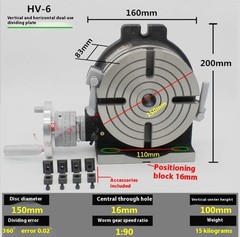Vertical and Horizontal Milling Machine Horizontal and Vertical Rotary Table