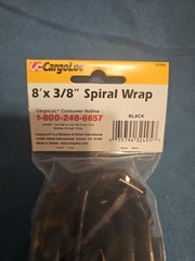 Cargoloc Spiral Wrap 8ftx3/8″ FSP Clear Flexible Plastic Protects Organize Wires