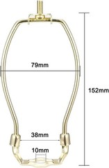 Polished Brass 6 Inch Detachable Lamp Harp Holder Size: 6 inch (Brass)