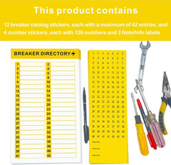 16 Sheets Breaker Panel Labels Electrical Box Sticker Numbers Breaker Panel L…
