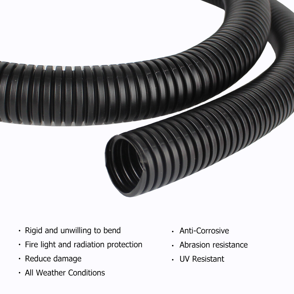 Split Wire Loom Cable Sleeve Tubing Core Harness Protector Corrugated Conduitt