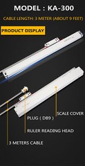 SINO Optical Grating Ruler DRO Linear Scale For Turning Lathe Milling KA-300 5um