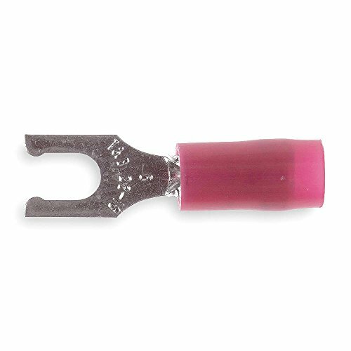 T&B RA18-6FL Fork Terminal, Locking, Insulated, 0.86″ Length, Red, 100-Pack