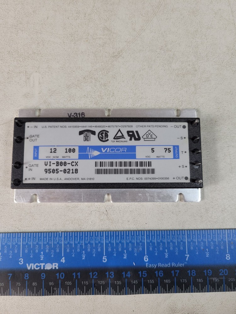 (1 NEW) Vicor VI-B00-CX DC/DC Converter INPUT 12VDC 100W OUTPUT 5VDC 75W
