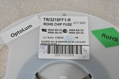 COOPER BUSSMANN TR/3216FF1-R​ FUSE CHIP FAST ACTING 1A 32V (LOT OF 100)