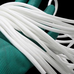 1mm~50mm White/Black 600°C HIGH TEMP Fiber glass Sleeving Cable Insulation Tube