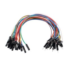 20Pcs Female to Male 1P Jumper Wire Ribbon Cable Breadboard DIY 20cm Long