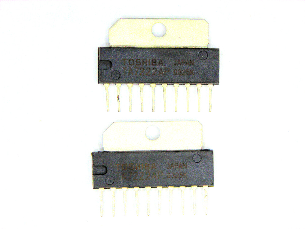 TA7222AP “Original” Toshiba 10P SIP IC with Heat Sink Tab 2 pcs