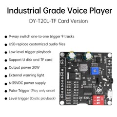1/2PC 20W 9-way MP3 Player Voice Playback Module DC6-35V D-class Audio Board US