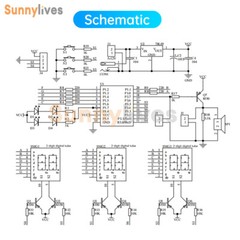 6-bit LED Digital Electronic Clock DIY Kit 51 Microcontroller Circuit Board Kit