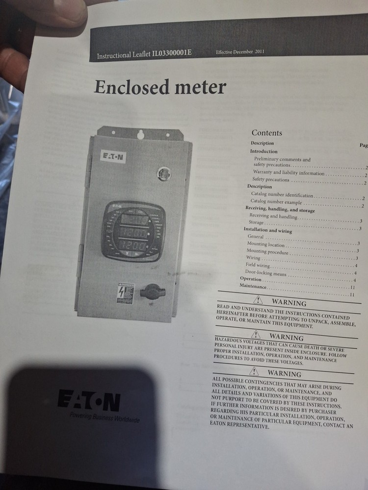 Eaton PXM2250MA65116-4B Power Xpert Meter 2000