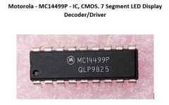 Motorola – MC14499P – IC, CMOS. 7 Segment LED Display Decoder/Driver New