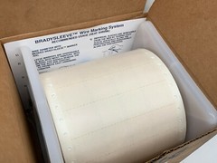 Roll of (5000) Brady 68529 Heat Shrink Sleeve Labeling Markers HCPS-0.9-6676-WT