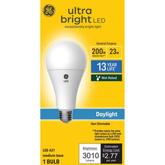 GE 200W Ultra Bright A21 LED Light Bulb Daylight, 3010 Lumens, 23 Watt
