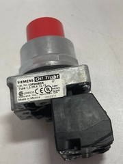 SIEMENS 52PM8B2A PUSHBUTTON RED EXTENDED 1NC/NO CHROME FINISH HEAVY DUTY NNB
