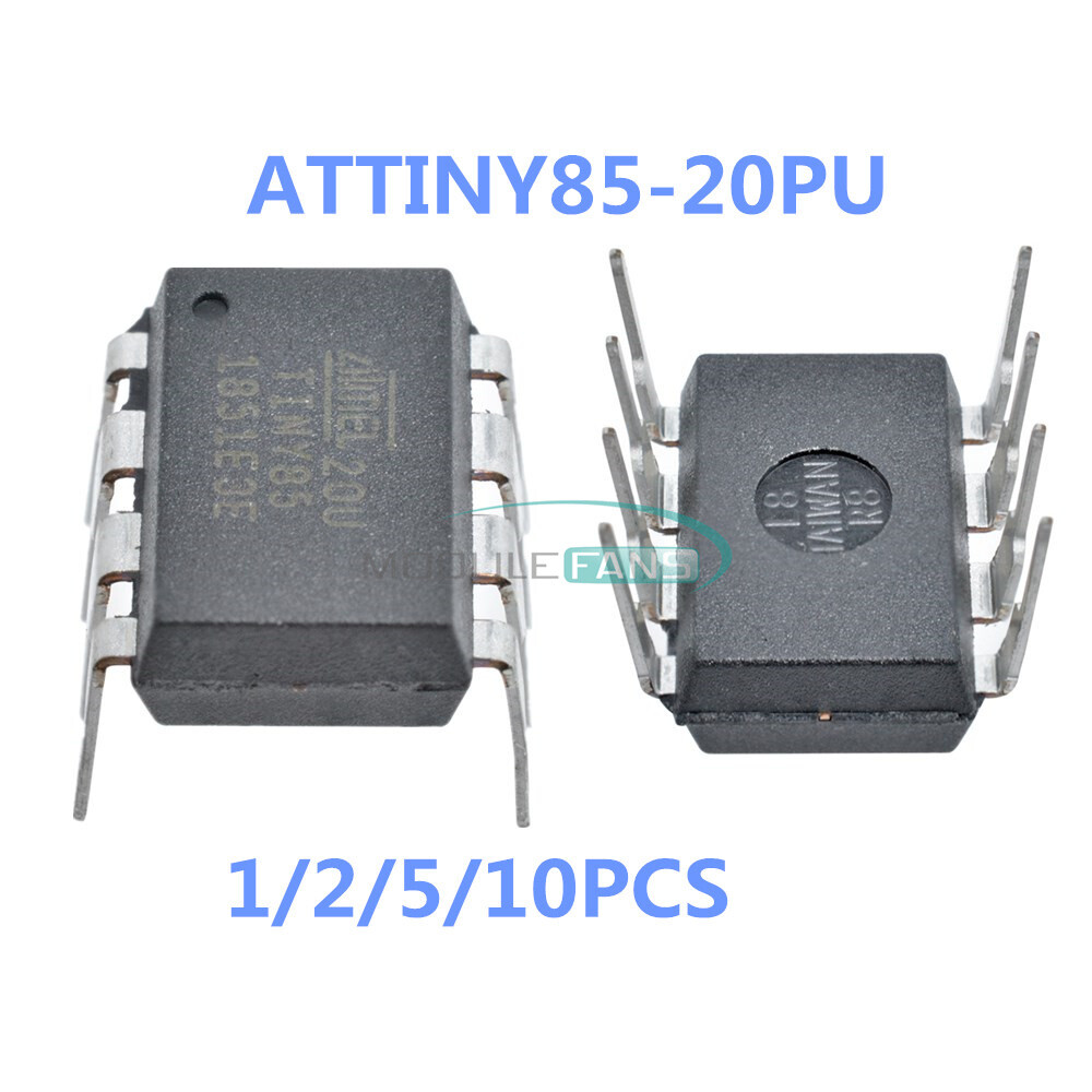1/2/5/10PCS ATTINY85-20PU MCU 8BIT 8KB FLASH IC 8DIP in DIL housing 85-20PU