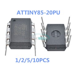 1/2/5/10PCS ATTINY85-20PU MCU 8BIT 8KB FLASH IC 8DIP in DIL housing 85-20PU