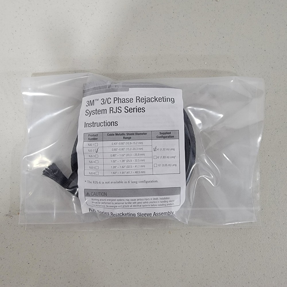 3M RJS-2-4FT REJACKETING SLEEVE 4′ COIL, MATALLIC SHIELD DIAM RANG 0.60-0.80″