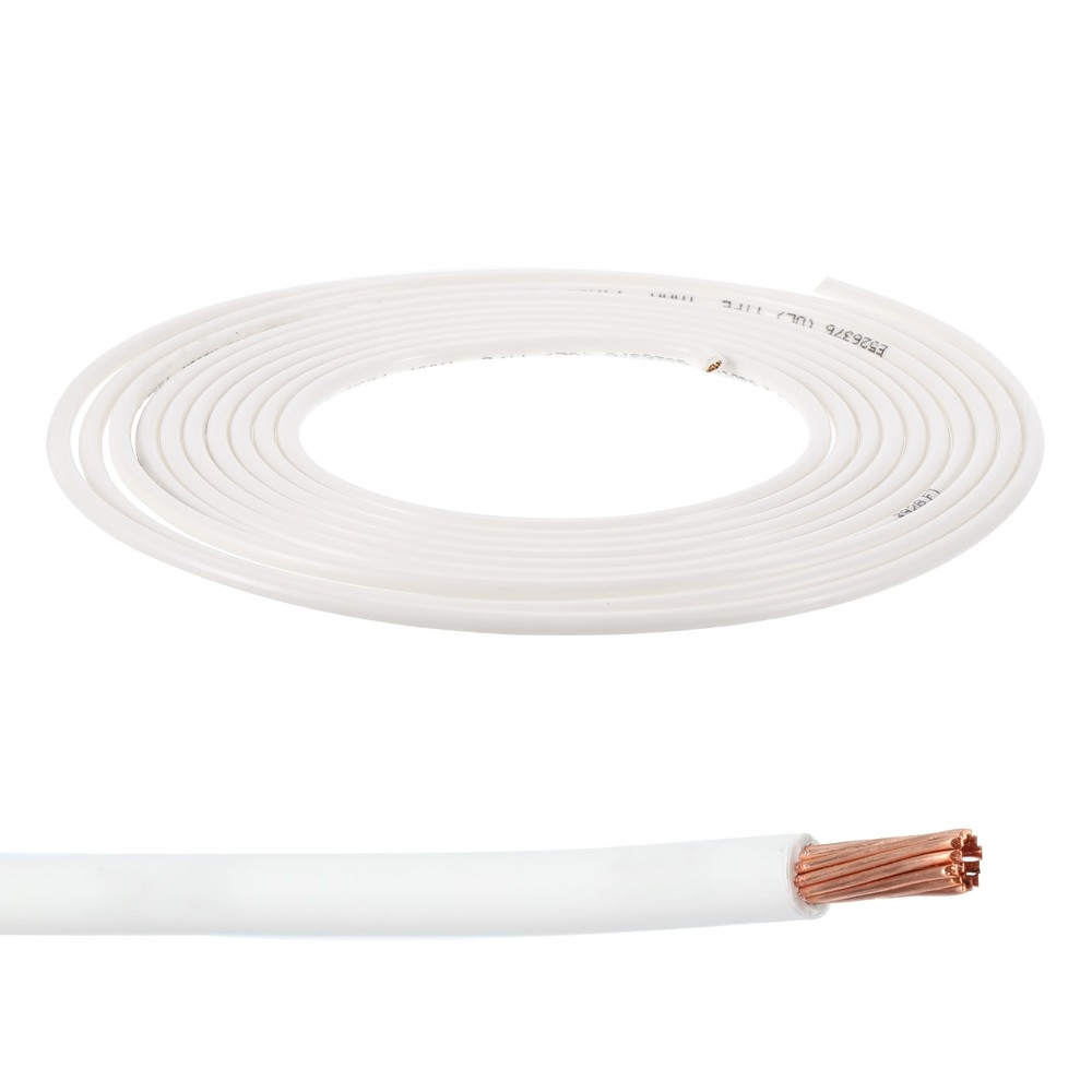 9.84 Feet 14 AWG Gauge THHN Stranded White Copper Building Wire 600V