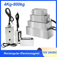 Rectangular Electromagnet Lifting Holding Magnet DC 12V 24V Solenoid 4Kg-800kg