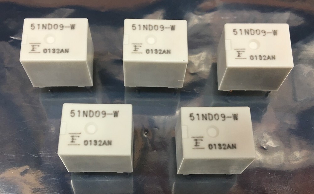 FUJITSU FBR51ND09-W1 COMPACT POWER RELAY, 35A @ 14V SWITCHING, 9V COIL, 5 PCS