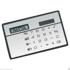 2PCS 8-Digits Ultra Thin Mini Slim Credit Card Solar Power Pocket Calculator YL