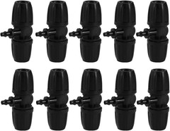 10Pcs 3/8” to 1/4” Tee Barb 3-Way Drip Irrigation Watering Tubing Connecting C