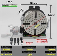 Vertical and Horizontal Milling Machine Horizontal and Vertical Rotary Table