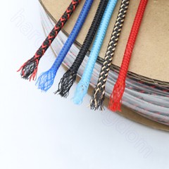 PET Expandable Braided Sleeve Tube 3 mm – 50 mm Audio Cable Sleeving Black Red