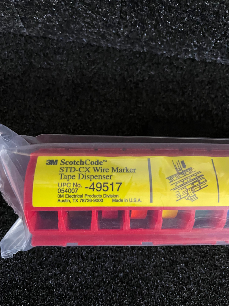 1pc 3M ScotchCode™ STD-CX Wire Marker Tape Dispenser (Color) **NOS