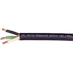 SJOOW 18/3 Portable Power Cord – 300V SJOOW – Black 100 feet