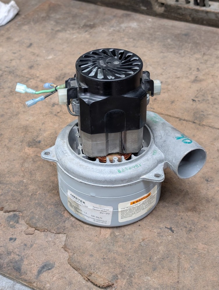 Ametek Lamb 116765-13 Vacuum Motor 120V 50/60Hz Universal Vacuum Motor Blower