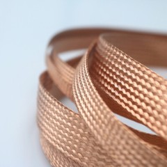 Flat Pure Copper Braid Cable Bare Copper Braid Wire Ground Lead 2mm – 28mm