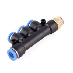 Thread Pneumatic 5 WAY Push In Fitting Connector Air Hose Tube 4mm 6mm 8mm 10mm