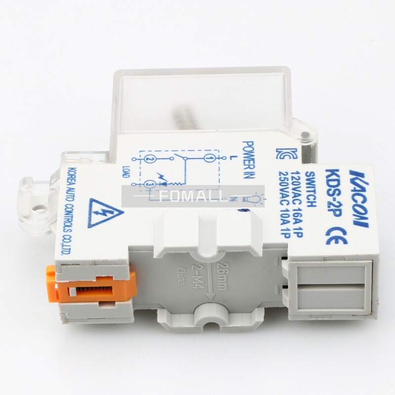 1Pcs New For KACON Guide Rail Rocker Switch KDS-2P