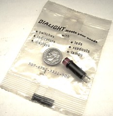 DIALIGHT 507-4757-3331-500 NOS RED LED LAMP CARTRIDGE 2 PIN 5 VDC 20 MA