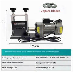 60W Multi-hole Wire Stripper for Scrap Copper Wire Scrap Cable Stripping Machine