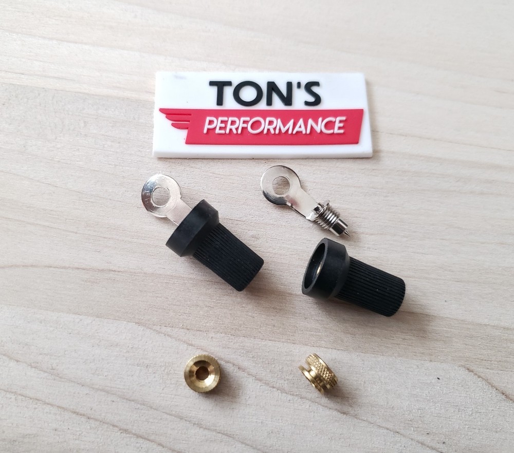 7mm Spark Plug Wire Brass Nuts & Rajah Ring Terminals boot chopper set of 2