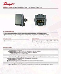 Dwyer 1823-80 Low Differential Pressure Switch《NIB》Priced To Sell 15A@120-480VAC
