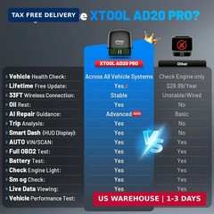 XTOOL AD20 Pro OBD2 Scanner Diagnostic Tool Wireless Car Code Reader for iPhone&