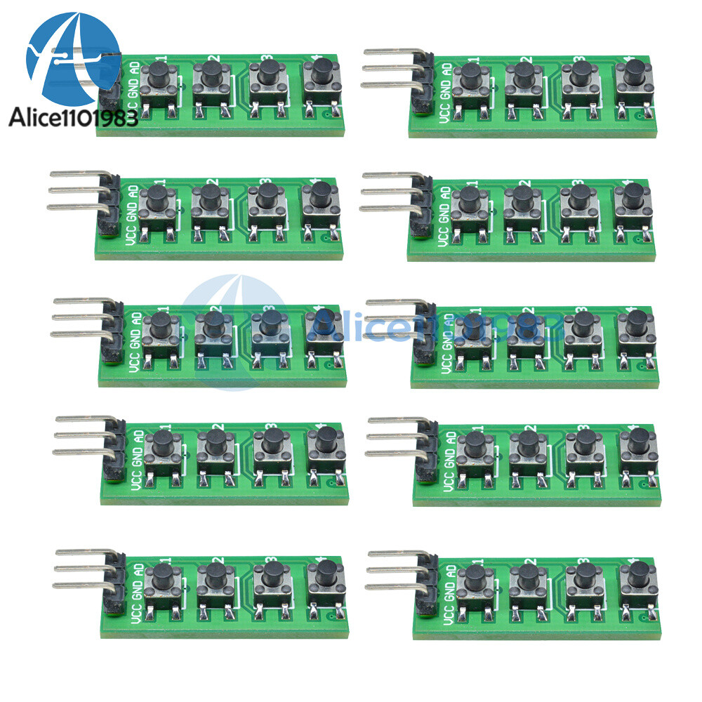 10PCS 4 Buttons KC11B04 Keypad Module Switch Keyboard For Arduino Uno Mega2560