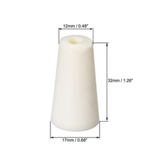 12-17mm Beige Drilled Silicone Stopper Plugs for Flask Test Tube Stopper 10pcs