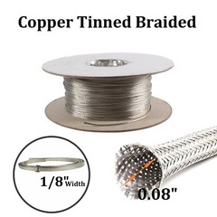 Expandable Mesh Braided Wires Grounding Straps Shielding EMI RFI ESD Shield Lot