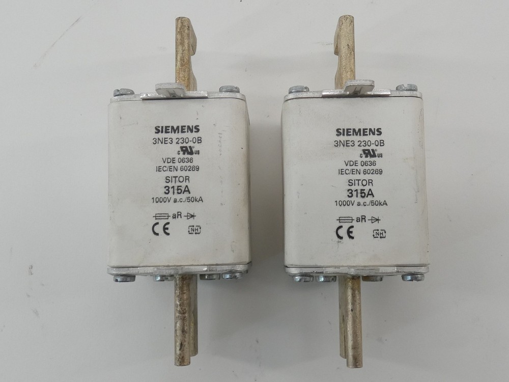 *Lot of 2* Siemens 3NE3 230-0B Fuse-Links Sitor 315A 1000V