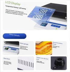 DigitalDisplay Corrosion-Resistant Stainless Steel Preheating Platform LC-DB-2AB