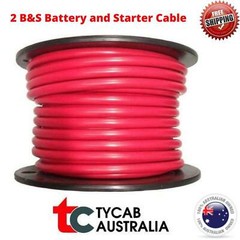 Battery Starter Cable 2B&S 188 AMP Tycab Copper Wire Various Lengths 4WD Caravan