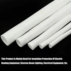 Fibreglass Fire Sleeve 600°C HIGH TEMP Wire Fiber Glass Tube Φ1mm~Φ50mm White