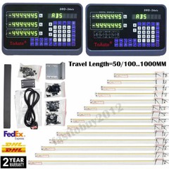 ToAuto Digital Readout DRO Display 5µm Linear Scale Glass Sensor Lathe Mill EDM