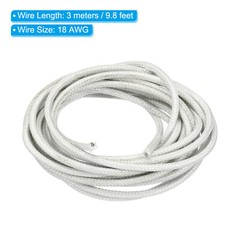9.8ft 18AWG Electronic Wire High Temperature Electrical Silicone Cable White